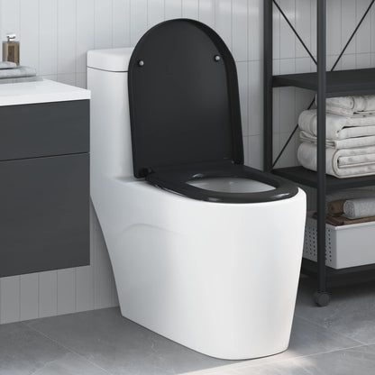 Sedile del WC Nero 49 x 36 x 4 cm Duroplast