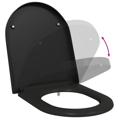 Sedile del WC Nero 49 x 36 x 4 cm Duroplast