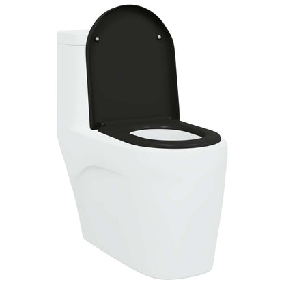Sedile del WC Nero 46,2 x 36 x 4,3 cm Duroplast