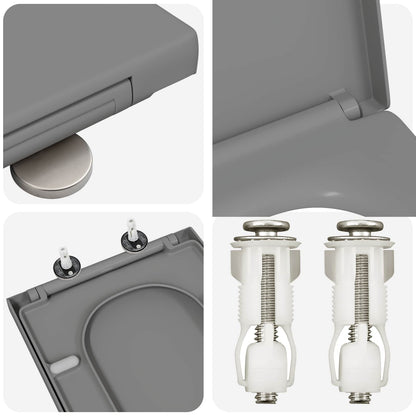 Sedile del WC Grigio 47,5 x 35 x 3,6 cm Duroplast | homemem39