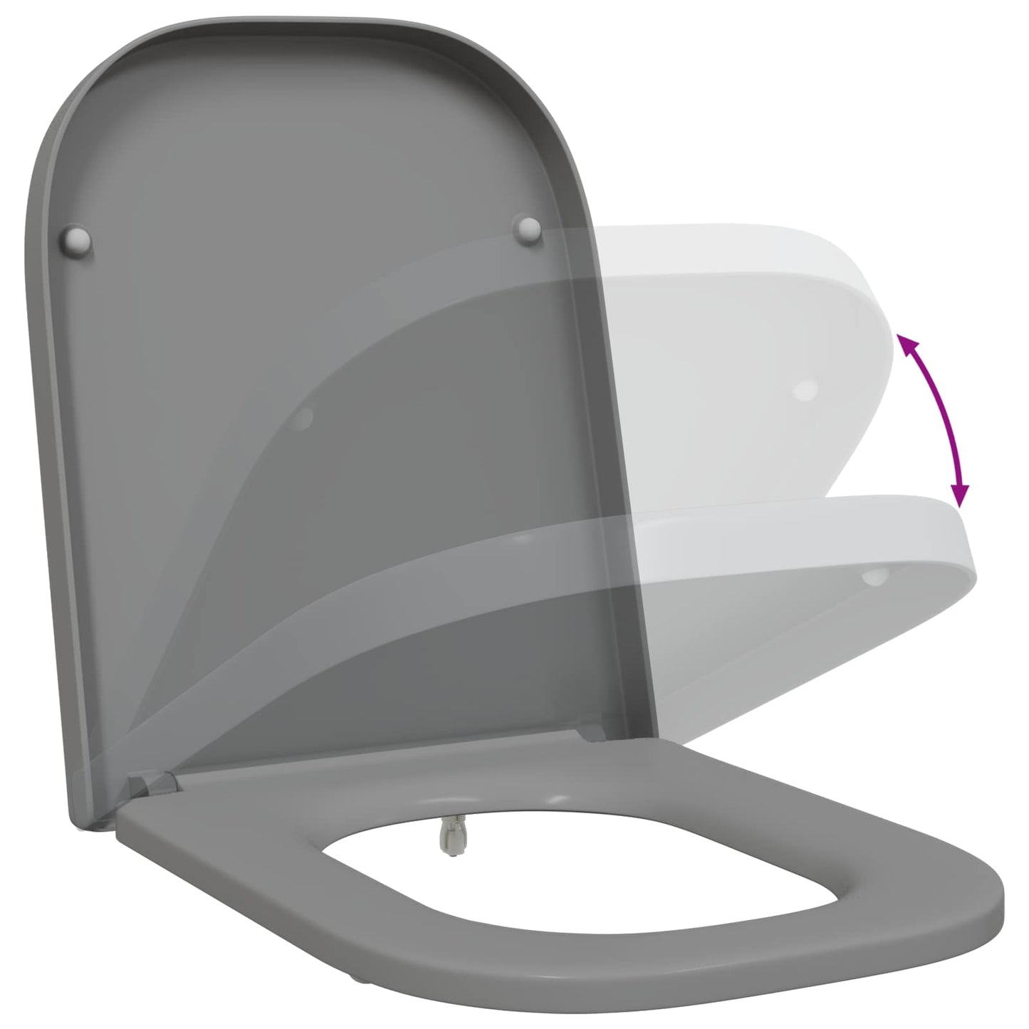 Sedile del WC Grigio 47,5 x 35 x 3,6 cm Duroplast | homemem39