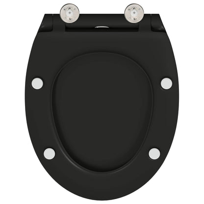 Sedile del WC Nero 45,5 x 37,5 x 3,8 cm Duroplast