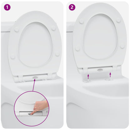 Sedile del WC Bianco 47 x 37,5 x 3,8 cm Duroplast | homemem39