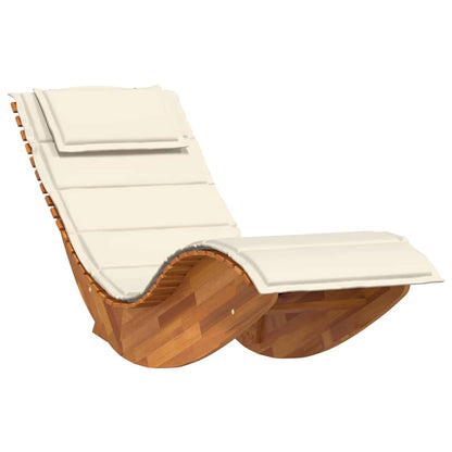 Lettino da sole 2 pcs Marrone Legno di Acacia Massello | homemem39
