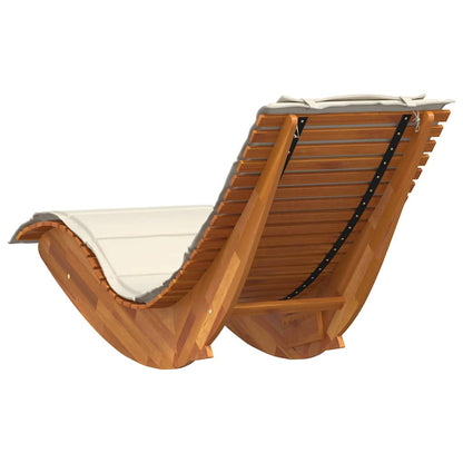Lettino da sole 2 pcs Marrone Legno di Acacia Massello