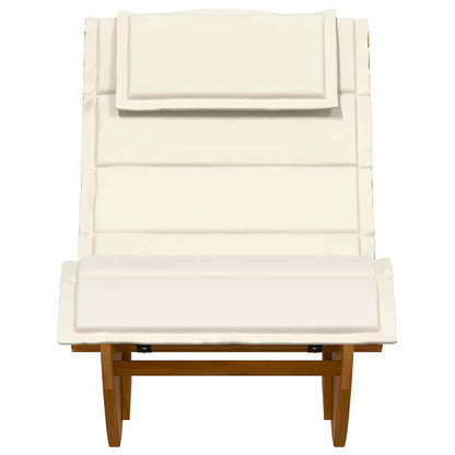 Lettino da sole 2 pcs Marrone Legno di Acacia Massello