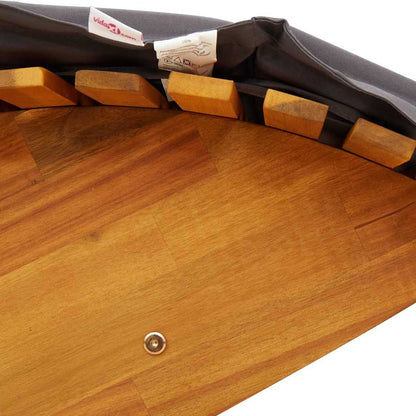 Lettino da sole 2 pcs Marrone Legno di Acacia Massello