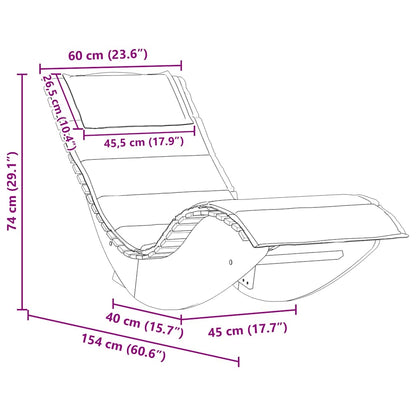 Lettino da sole 2 pcs Marrone Legno di Acacia Massello