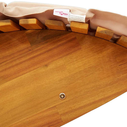 Lettino da sole 2 pcs Marrone Legno di Acacia Massello