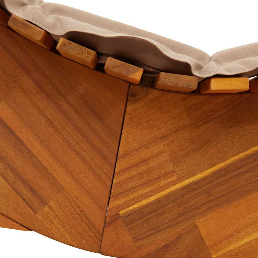 Lettino da sole 2 pcs Marrone Legno di Acacia Massello | homemem39