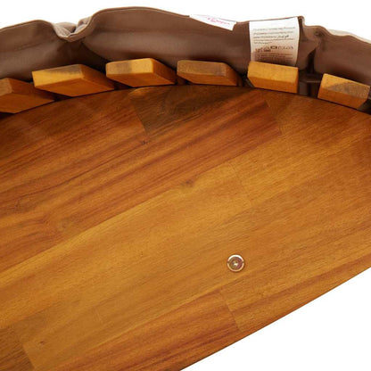 Lettino da sole 2 pcs Marrone Legno di Acacia Massello | homemem39