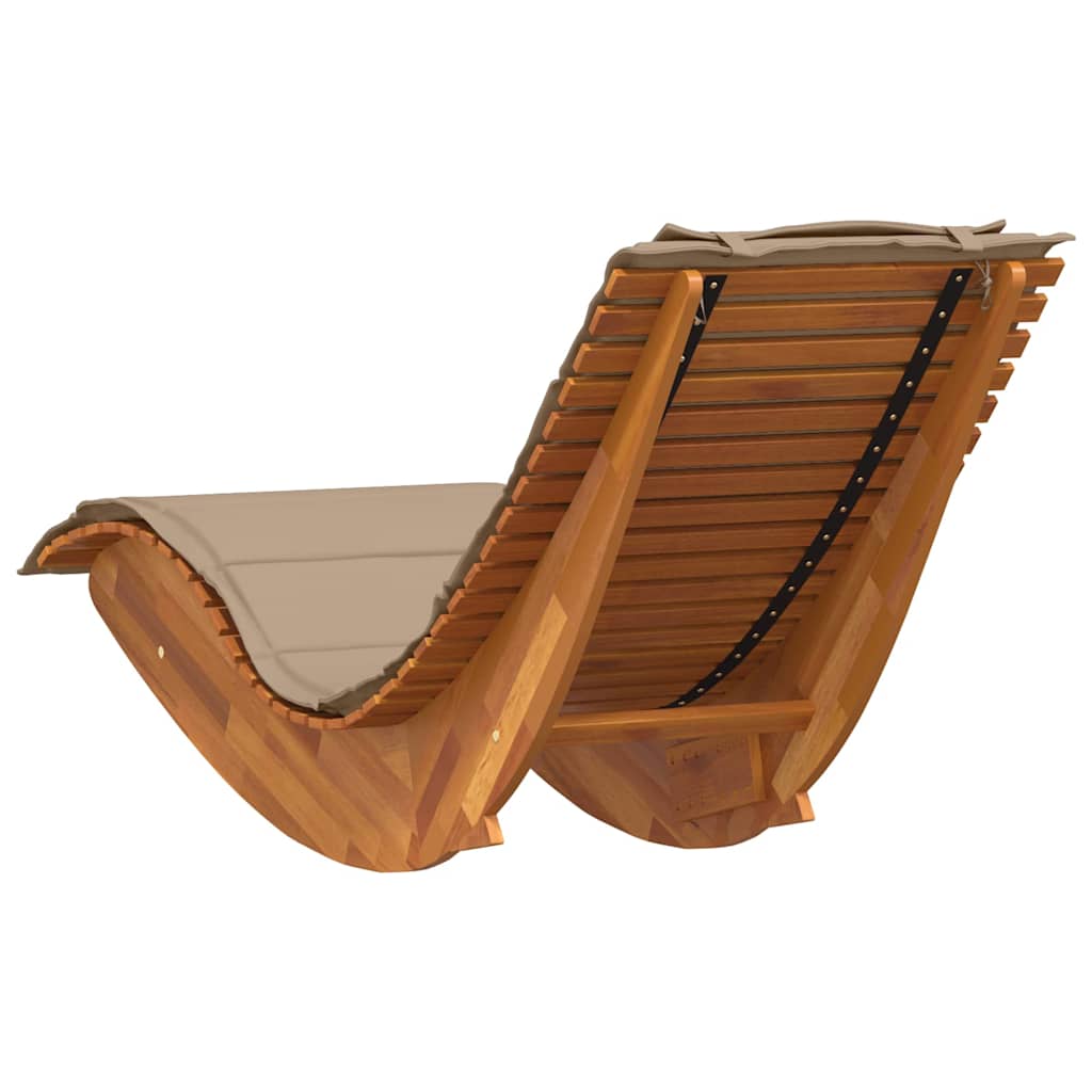 Lettino da sole 2 pcs Marrone Legno di Acacia Massello | homemem39