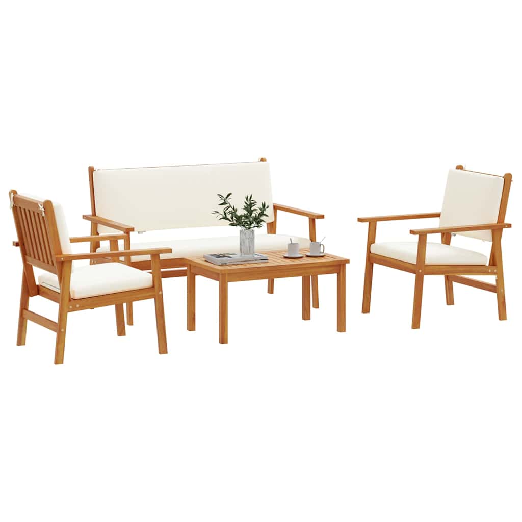 Set Divano da Giardino 4 pcs Marrone 120 x 65,5 x 79 cm | homemem39