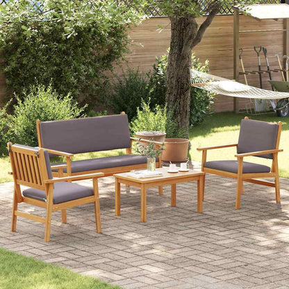 Set Divano da Giardino 4 pcs Marrone 120 x 65,5 x 79 cm