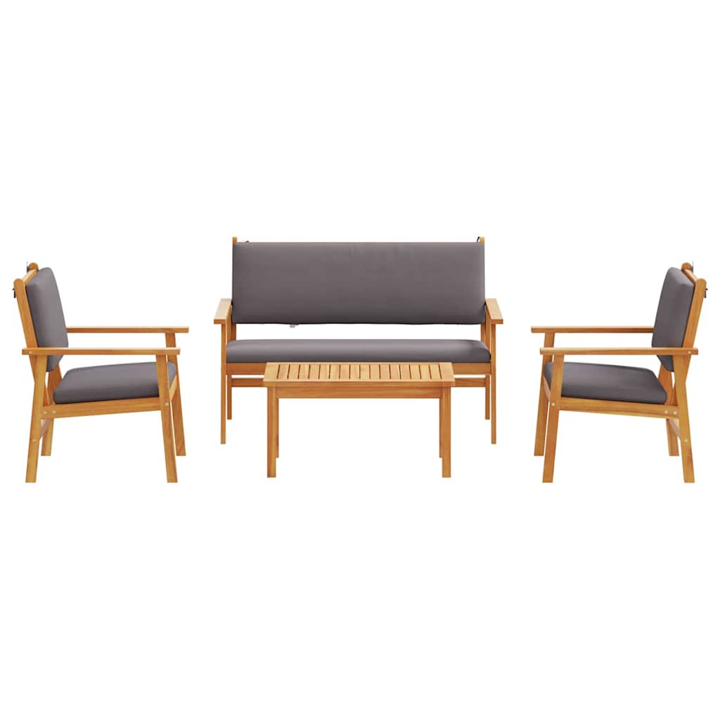 Set Divano da Giardino 4 pcs Marrone 120 x 65,5 x 79 cm | homemem39