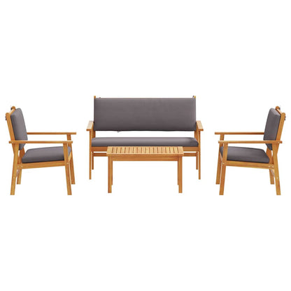 Set Divano da Giardino 4 pcs Marrone 120 x 65,5 x 79 cm | homemem39