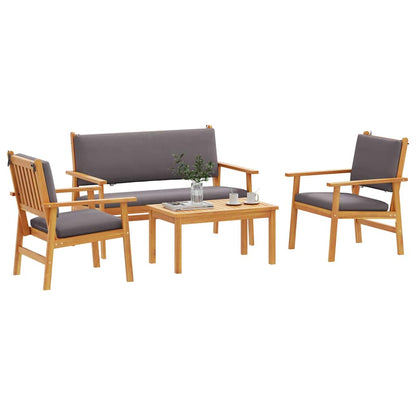 Set Divano da Giardino 4 pcs Marrone 120 x 65,5 x 79 cm
