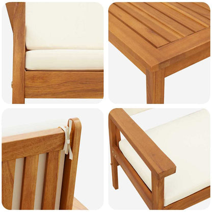 Set Divano da Giardino 3 pcs Marrone 120 x 65,5 x 79 cm | homemem39