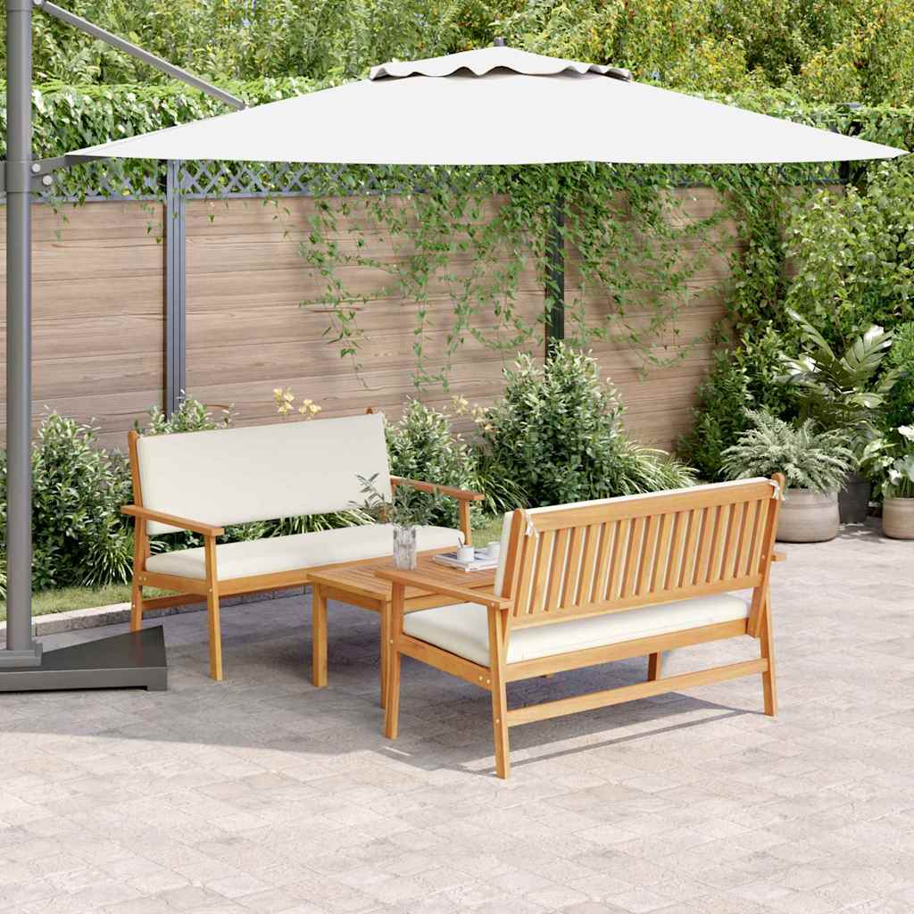 Set Divano da Giardino 3 pcs Marrone 120 x 65,5 x 79 cm | homemem39