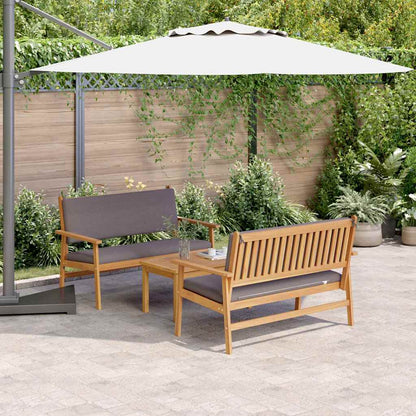 Set Divano da Giardino 3 pcs Marrone 120 x 65,5 x 79 cm | homemem39