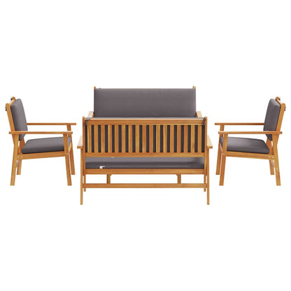 Set Divano da Giardino 5 pcs Marrone Legno di Acacia Massello | homemem39