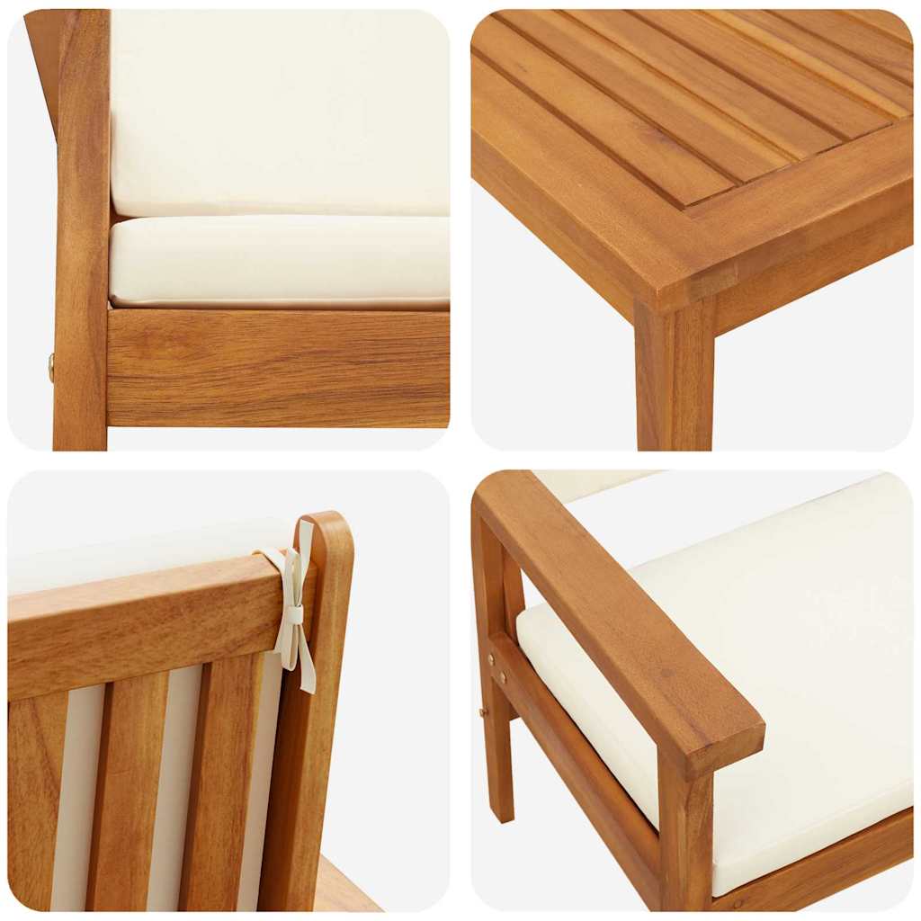 Set Divano da Giardino 6 pcs Marrone Legno di Acacia Massello | homemem39