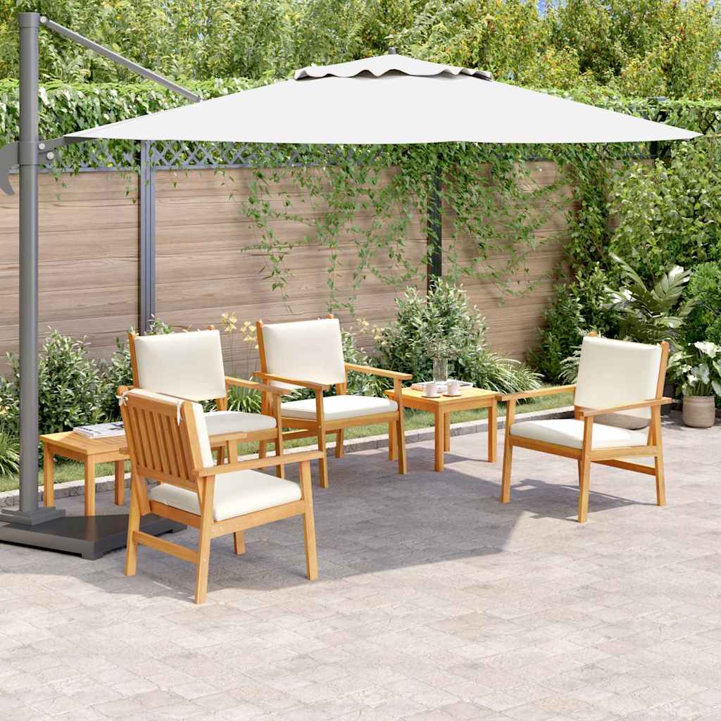 Set Divano da Giardino 6 pcs Marrone Legno di Acacia Massello | homemem39