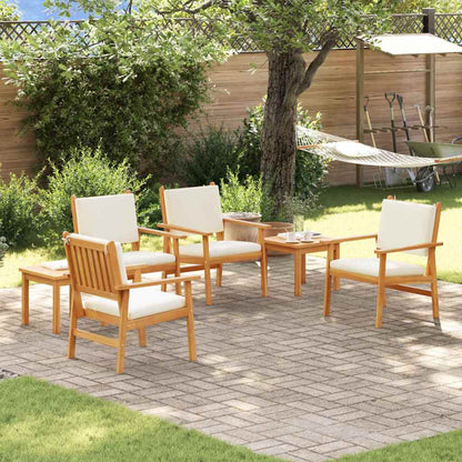 Set Divano da Giardino 6 pcs Marrone Legno di Acacia Massello | homemem39