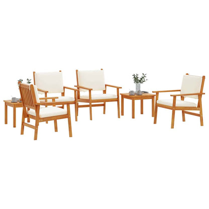 Set Divano da Giardino 6 pcs Marrone Legno di Acacia Massello | homemem39