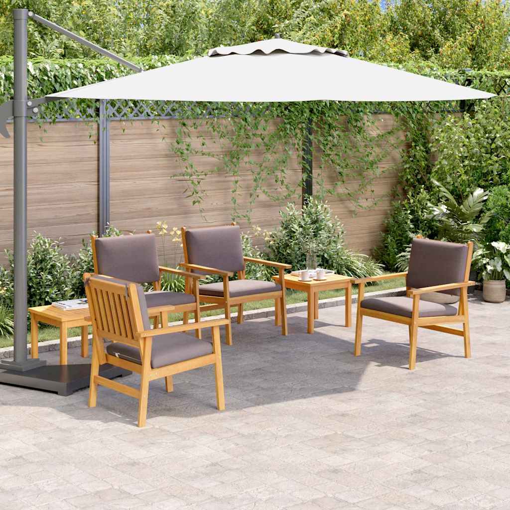 Set Divano da Giardino 6 pcs Marrone Legno di Acacia Massello | homemem39