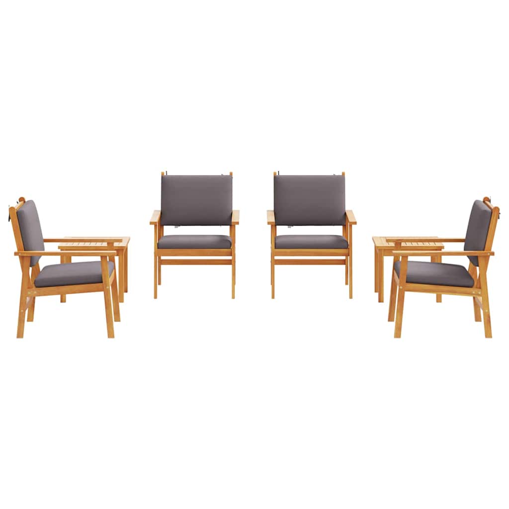 Set Divano da Giardino 6 pcs Marrone Legno di Acacia Massello | homemem39