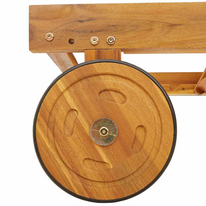 Lettino da sole 2 pcs Rosso Legno di Acacia Massello