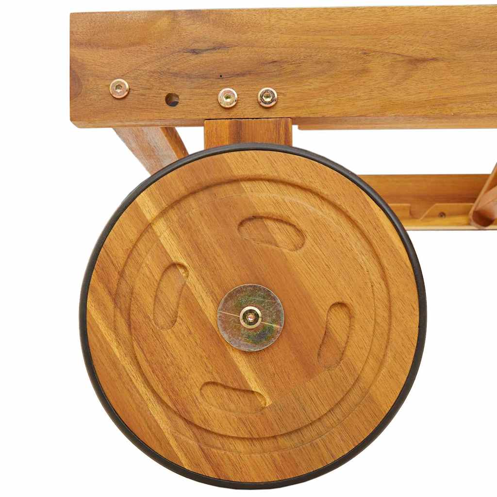 Lettino da sole 3 pcs Talpa Legno di Acacia Massello