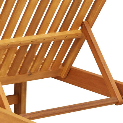 Lettino da sole 2 pcs Marrone Legno di Acacia Massello | homemem39