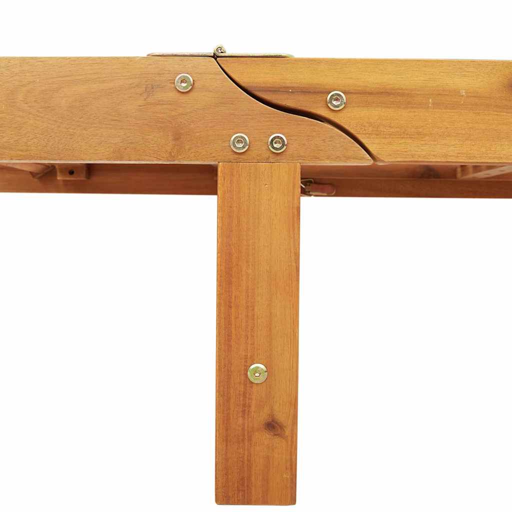 Lettino da sole 2 pcs Marrone Legno di Acacia Massello | homemem39