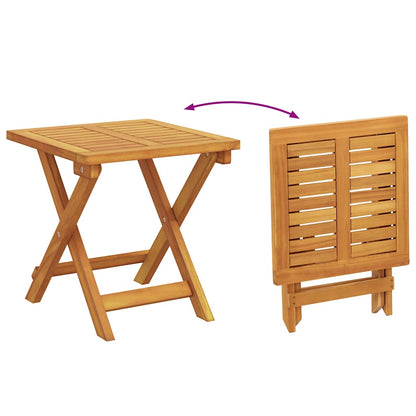 Lettino Prendisole con Tavolino Legno Massello di Acacia | homemem39