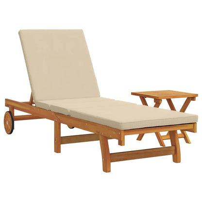 Lettino da sole 2 pcs Marrone Legno di Acacia Massello