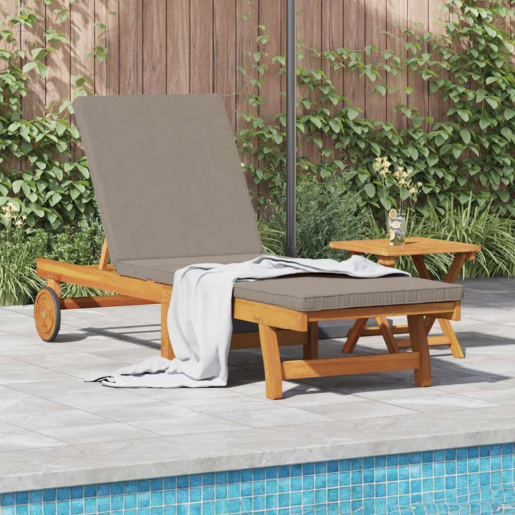 Lettino da sole 2 pcs Marrone Legno di Acacia Massello