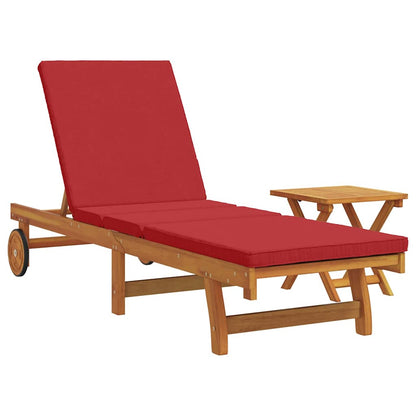Lettino da sole 2 pcs Marrone Legno di Acacia Massello
