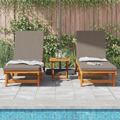 Lettino da sole 3 pcs Marrone Legno di Acacia Massello