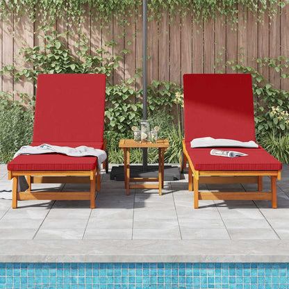 Lettino da sole 3 pcs Marrone Legno di Acacia Massello | homemem39