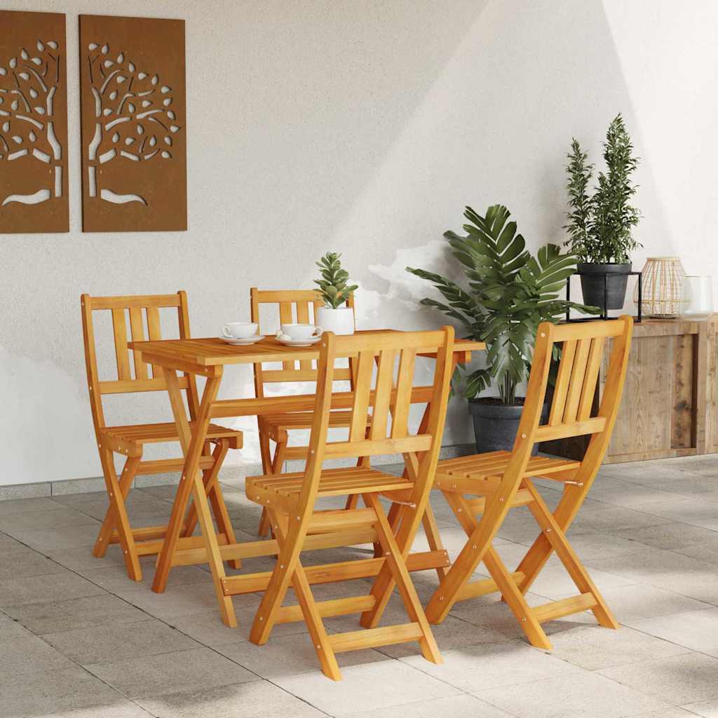 Sedia da Giardino 4 pcs Olio Naturale 40 x 42 x 85 cm