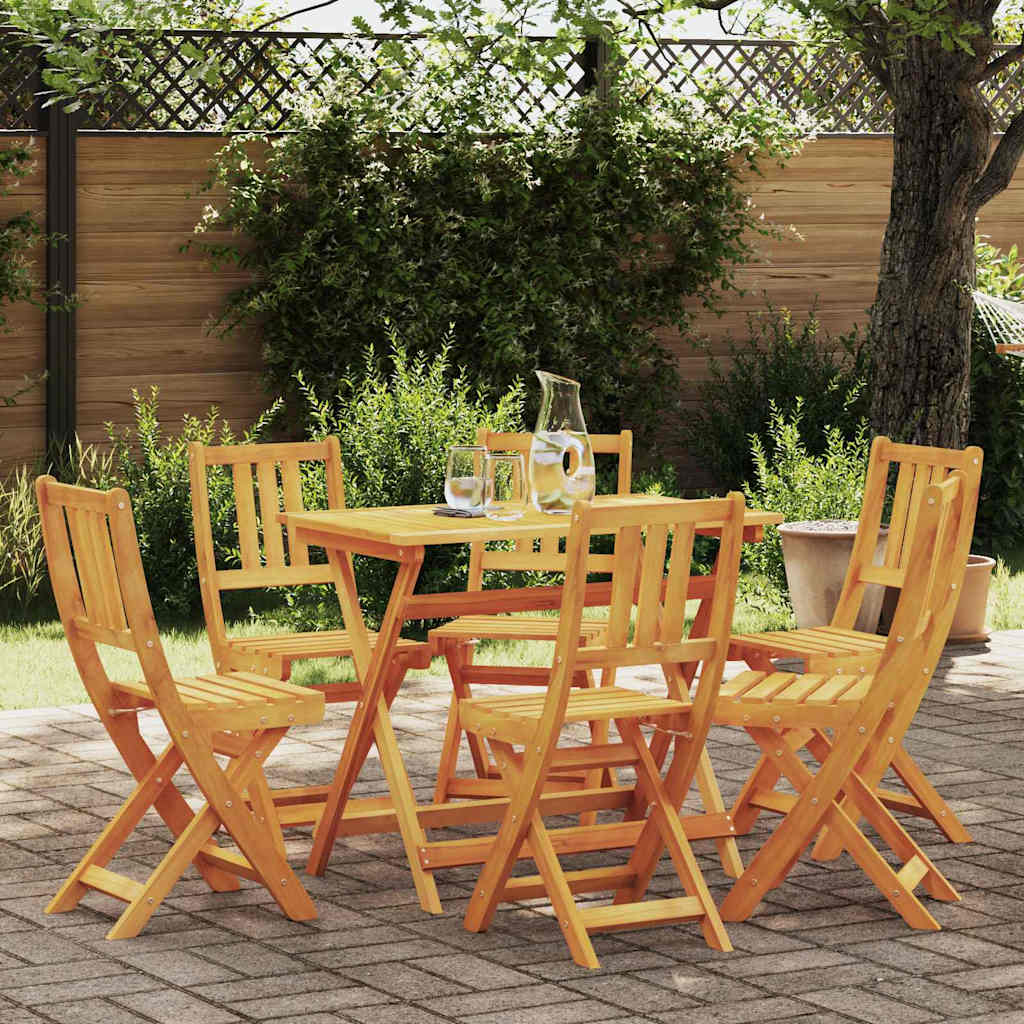 Sedia da Giardino 6 pcs Olio Naturale 40 x 42 x 85 cm