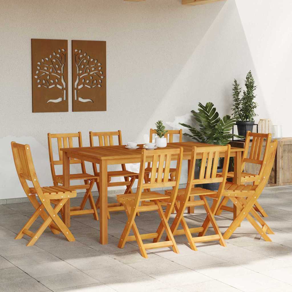 Sedia da Giardino 8 pcs Olio Naturale 40 x 42 x 85 cm