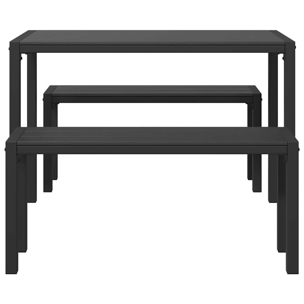 Set da Pranzo per Giardino con cuscino 3 pcs Antracite Acciaio - homemem39