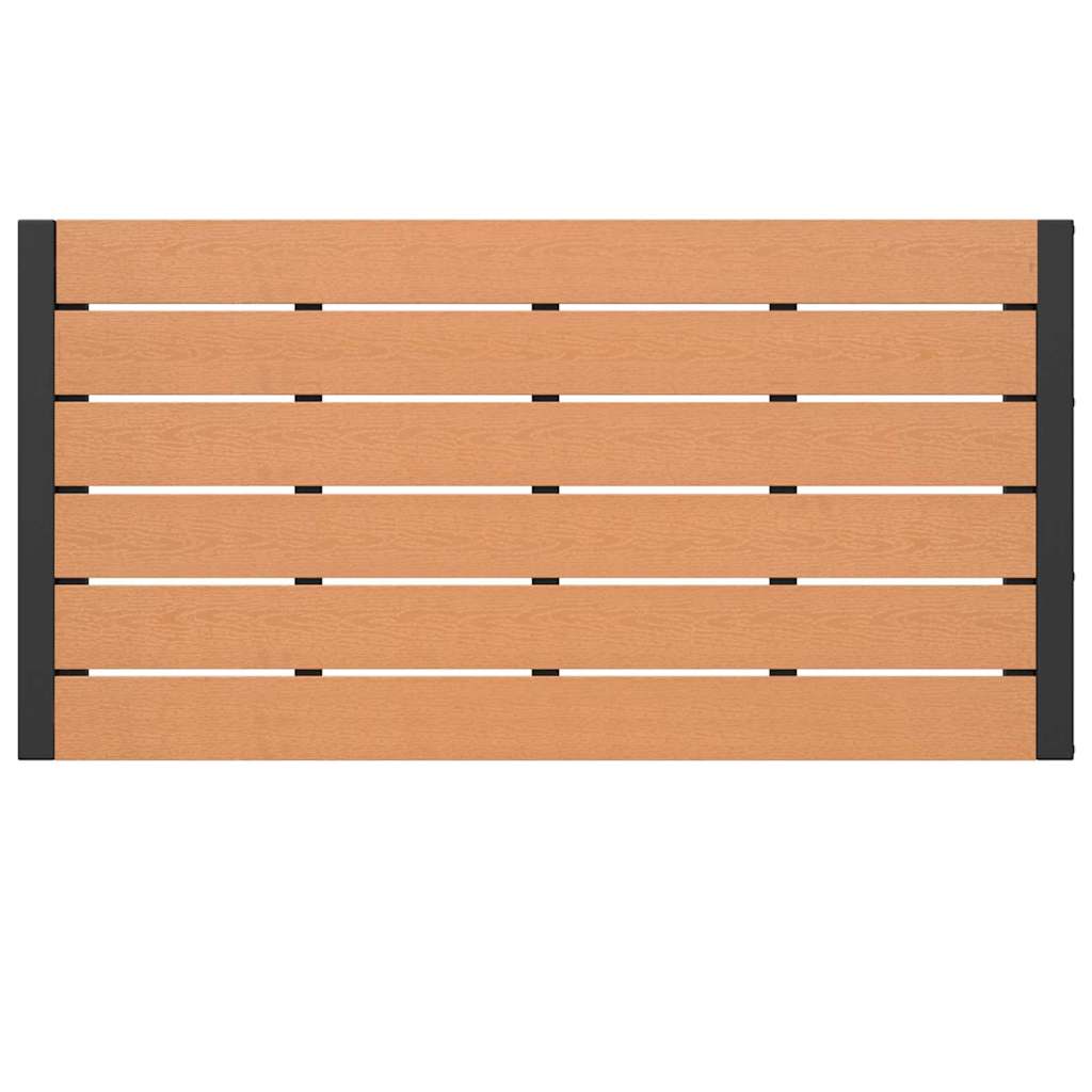 Set da Pranzo per Giardino con cuscino 3 pcs Marrone Acciaio - homemem39