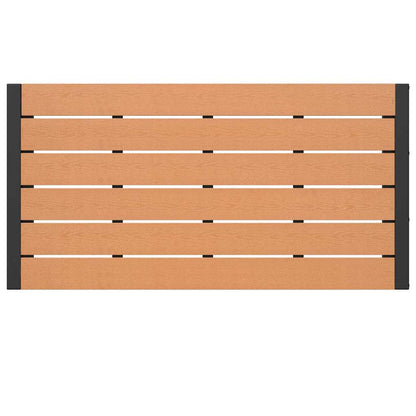 Set da Pranzo per Giardino con cuscino 3 pcs Marrone Acciaio - homemem39