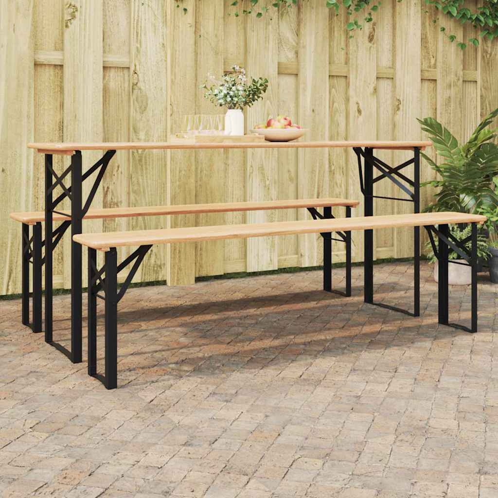 Gamba per Tavolo Birra 2 pcs Nero 39 x 3 x 75 cm | homemem39