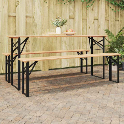 Gamba per Tavolo Birra 2 pcs Nero 39 x 3 x 75 cm | homemem39