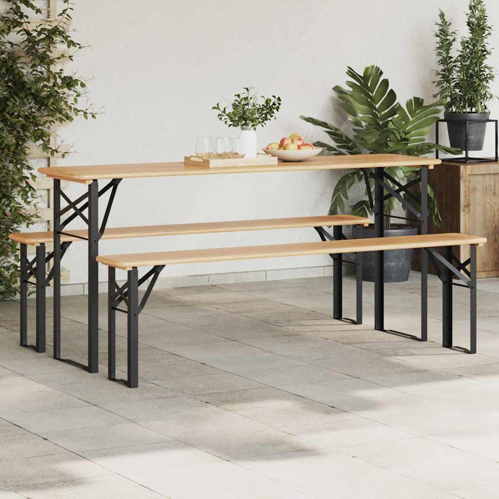 Gamba per Tavolo Birra 2 pcs Nero 39 x 3 x 75 cm | homemem39